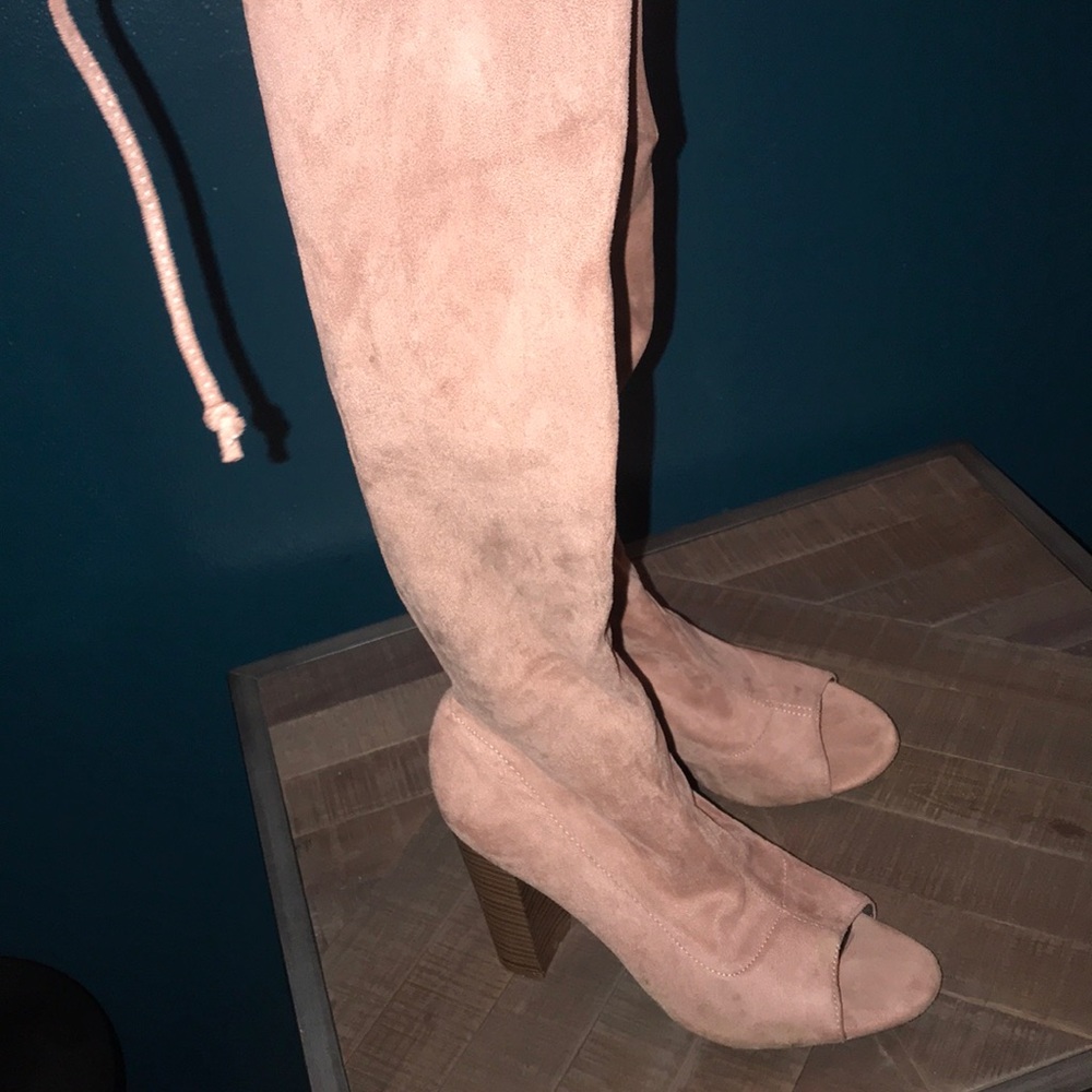 PINK THIGH HIGH BOOTS